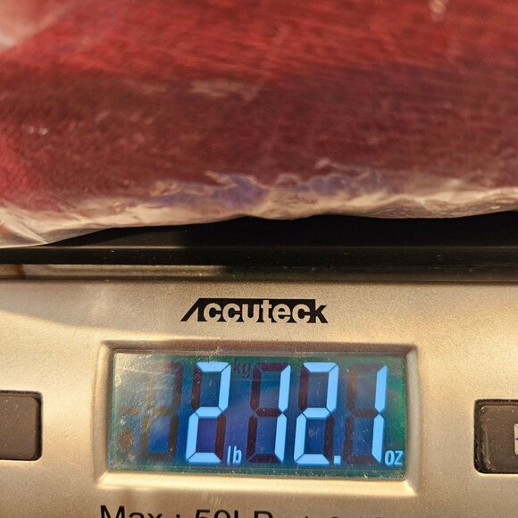 Georciou Womens Wool blend Red Ruffled Knit Cape Shawl tight knit elegant office - Picture 9 of 9